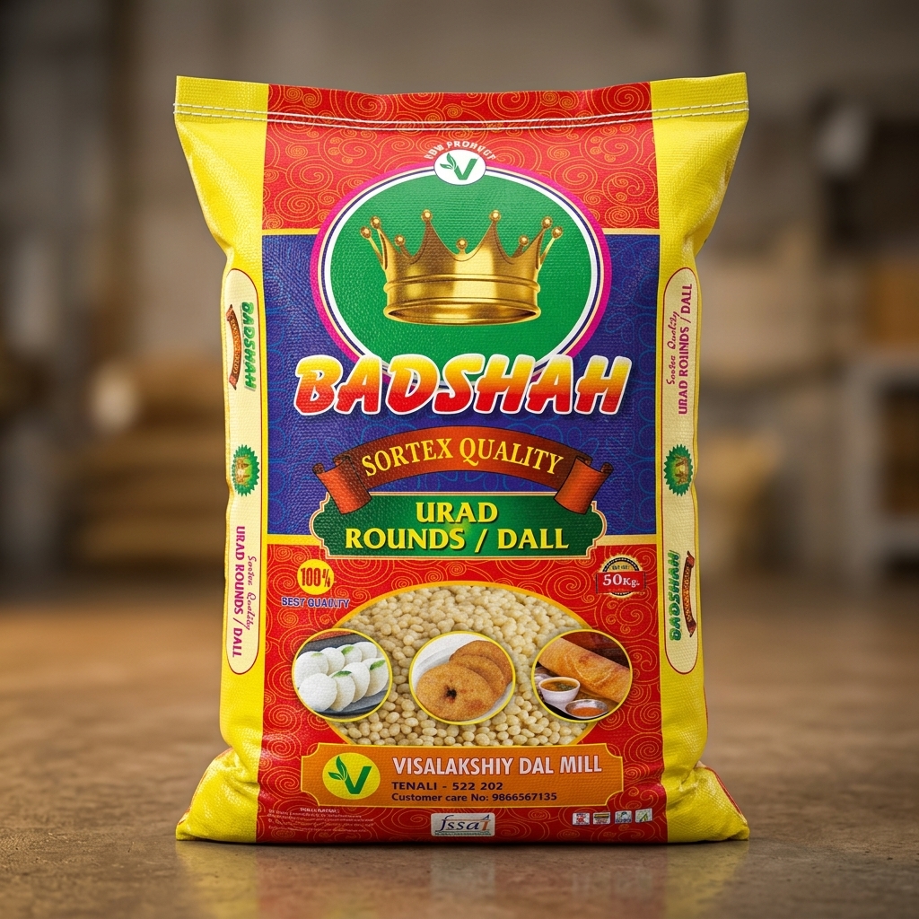 Badshah 50kg Urad Rounds / Dall loaded bag