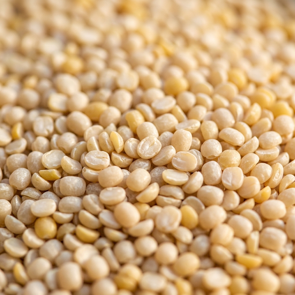 Premium sortex-cleaned urad dal closeup